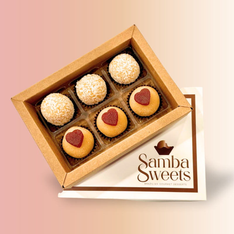 Box of 6 Brigadeiros (two flavors)